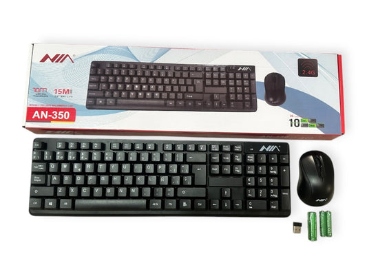 COMBO TECLADO MOUSE INALAMBRICO AN350