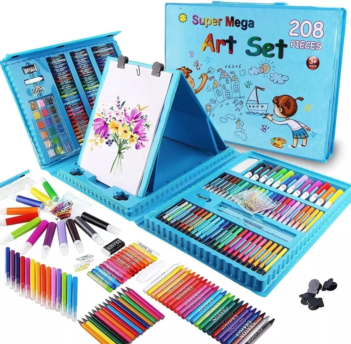 SET DE ARTE PARA NIÑOS 208 PIEZAS